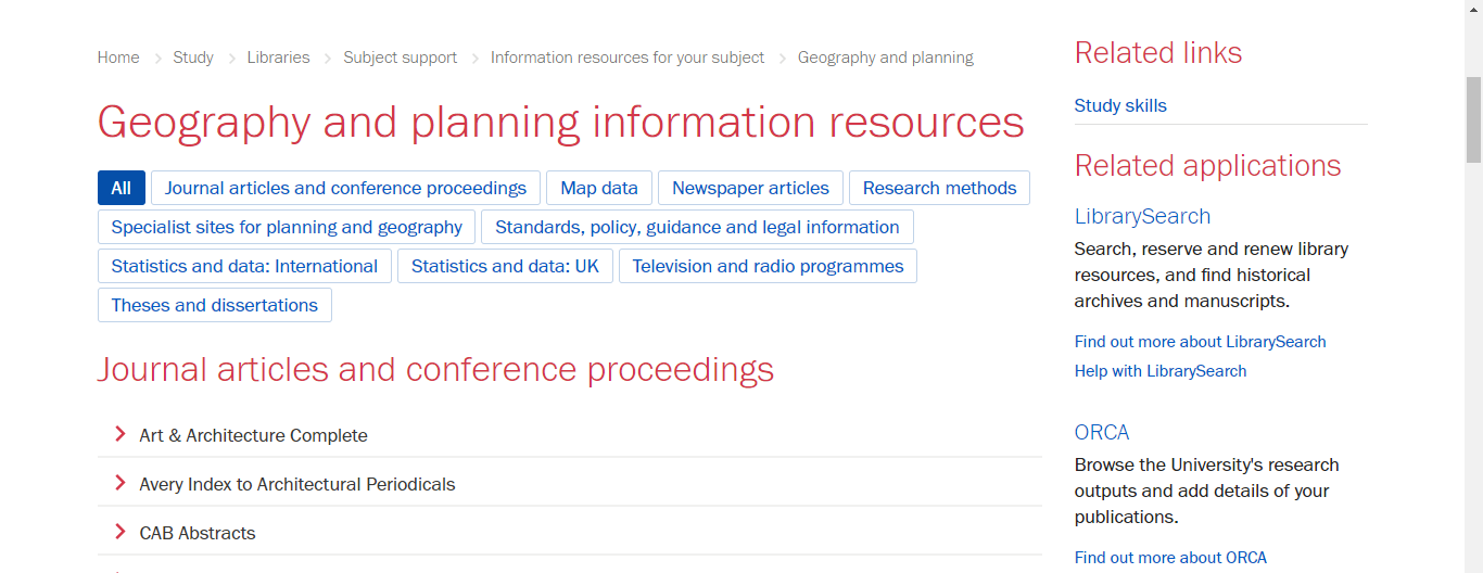 Finding and evaluating information in geography and planning